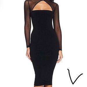 Black Mesh sleeve dress